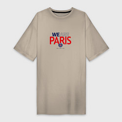 Футболка женская-платье PSG We Are Paris 202223, цвет: миндальный