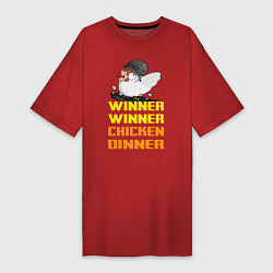 Женская футболка-платье PUBG Winner Chicken Dinner