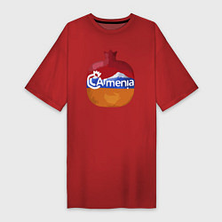 Футболка женская-платье Армения, цвет: красный