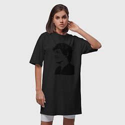 Футболка женская-платье Эван Питерс, цвет: черный — фото 2