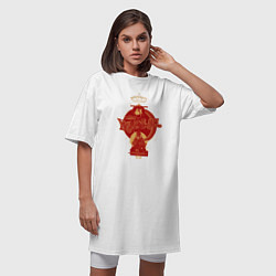Футболка женская-платье Святочный Бал, цвет: белый — фото 2
