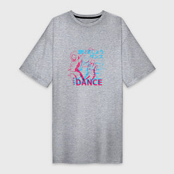 Футболка женская-платье Anime Neon Dance, цвет: меланж