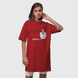 Футболка женская-платье Супер врач Super Doc Z, цвет: красный — фото 2
