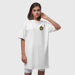 Футболка женская-платье Большая эмблема ВДВ, цвет: белый — фото 2
