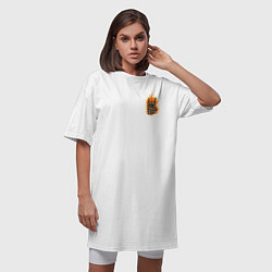 Футболка женская-платье Skeleton Rock, цвет: белый — фото 2