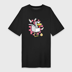 Женская футболка-платье Курица Chicken Майнкрафт