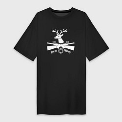 Женская футболка-платье Охота на оленей