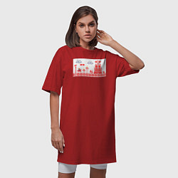 Футболка женская-платье Марио в России, цвет: красный — фото 2