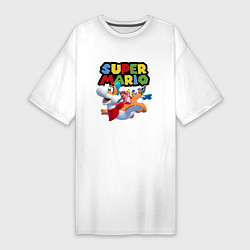 Женская футболка-платье Super Mario убойная компания