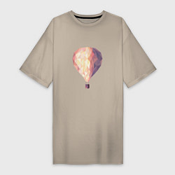 Футболка женская-платье Воздушный шар, цвет: миндальный