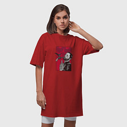 Футболка женская-платье Эминем, цвет: красный — фото 2