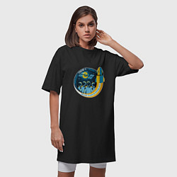 Футболка женская-платье SPACE X CREW-1, цвет: черный — фото 2