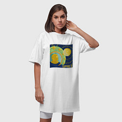 Футболка женская-платье Space Oddity 42, цвет: белый — фото 2