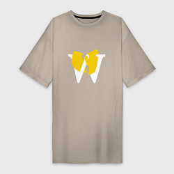 Футболка женская-платье W - Wu-Tang Clan, цвет: миндальный
