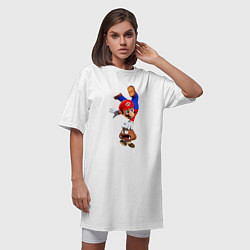 Футболка женская-платье Goomba Hit, цвет: белый — фото 2