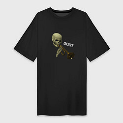 Женская футболка-платье Дудец Trumpet Skull