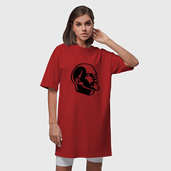 Футболка женская-платье Ленин Владимир Ильич, цвет: красный — фото 2