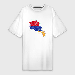Женская футболка-платье Карта Армения