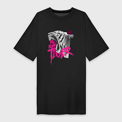 Футболка женская-платье Roar Roar Tiger, цвет: черный
