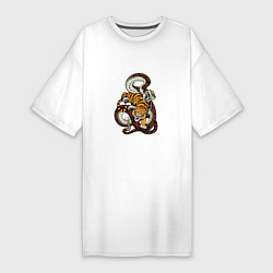 Женская футболка-платье Змея и Тигр