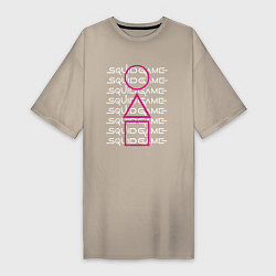 Женская футболка-платье Игра в кальмара: Лого
