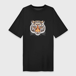 Женская футболка-платье Морда тигра от John Art