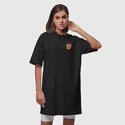 Футболка женская-платье Мартышка в кармане, цвет: черный — фото 2