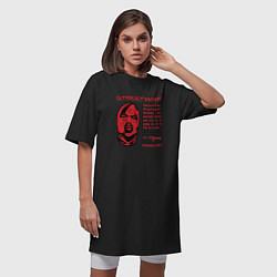 Футболка женская-платье Гангстер Уличные войны, цвет: черный — фото 2