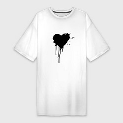 Женская футболка-платье День любви сердце