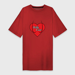 Женская футболка-платье Сердце Белла Чао