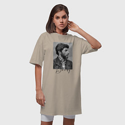 Футболка женская-платье Молодой Сталин - пижон, цвет: миндальный — фото 2