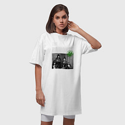 Футболка женская-платье The Ramones Рамоунз, цвет: белый — фото 2