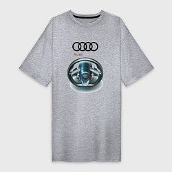 Женская футболка-платье Audi - car steering wheel