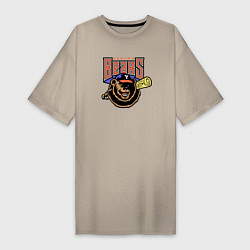 Футболка женская-платье Yakima Bears - baseball team, цвет: миндальный