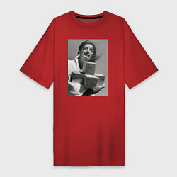 Футболка женская-платье Salvador Dali & cross, цвет: красный