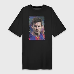 Женская футболка-платье Lionel Messi - striker, Barcelona