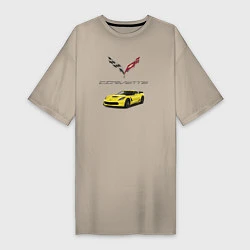 Женская футболка-платье Chevrolet Corvette motorsport