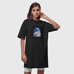 Футболка женская-платье Клуб полярных мишек купальщиков, цвет: черный — фото 2