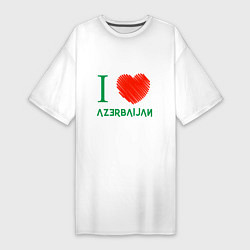 Футболка женская-платье Love Azerbaijan, цвет: белый
