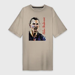 Женская футболка-платье Zlatan Ibrahimovich - striker, Milan