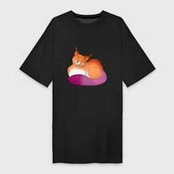 Женская футболка-платье Гордая кошка