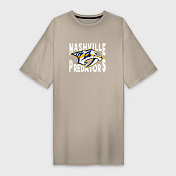 Женская футболка-платье Nashville Predators, Нэшвилл Предаторз