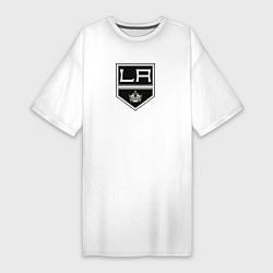 Футболка женская-платье Los Angeles Kings, Лос Анджелес Кингз, цвет: белый