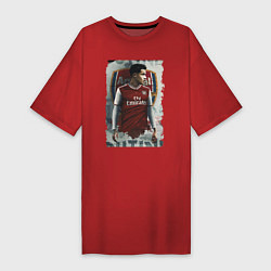Футболка женская-платье Arsenal, England, цвет: красный
