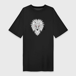 Женская футболка-платье Эскиз головы льва