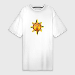Женская футболка-платье Солнца лик