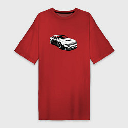 Футболка женская-платье Nissan Silvia S13 RB, цвет: красный