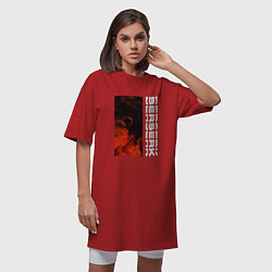 Футболка женская-платье Броня Берсерка арт, цвет: красный — фото 2