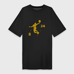 Футболка женская-платье Kobe 8-24, цвет: черный