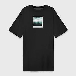 Женская футболка-платье НЛО в Деревьях